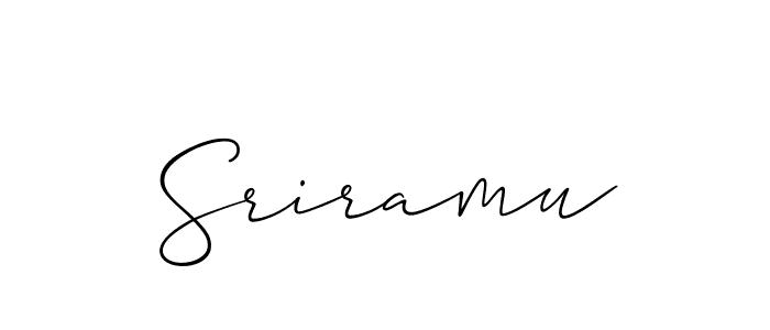 It looks lik you need a new signature style for name Sriramu. Design unique handwritten (Allison_Script) signature with our free signature maker in just a few clicks. Sriramu signature style 2 images and pictures png