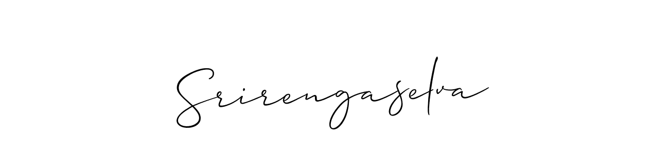 How to make Srirengaselva signature? Allison_Script is a professional autograph style. Create handwritten signature for Srirengaselva name. Srirengaselva signature style 2 images and pictures png