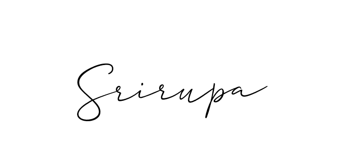 Create a beautiful signature design for name Srirupa. With this signature (Allison_Script) fonts, you can make a handwritten signature for free. Srirupa signature style 2 images and pictures png