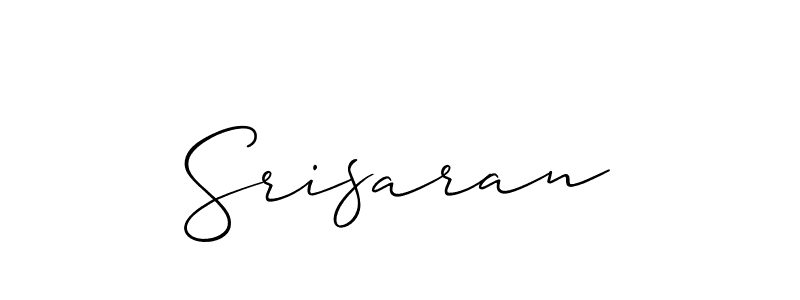 Make a beautiful signature design for name Srisaran. With this signature (Allison_Script) style, you can create a handwritten signature for free. Srisaran signature style 2 images and pictures png