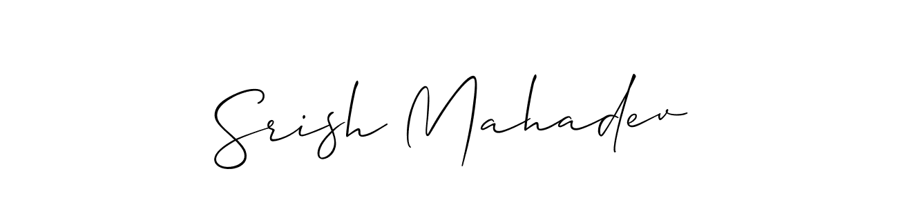 if you are searching for the best signature style for your name Srish Mahadev. so please give up your signature search. here we have designed multiple signature styles  using Allison_Script. Srish Mahadev signature style 2 images and pictures png