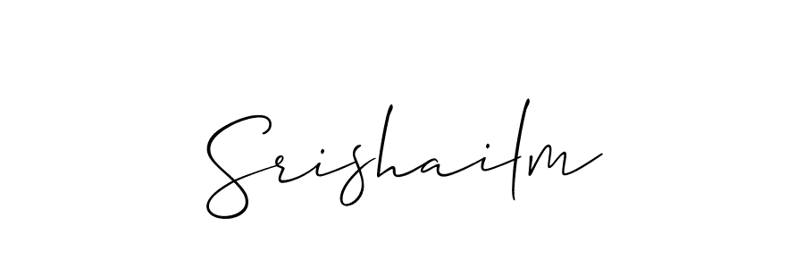 Allison_Script is a professional signature style that is perfect for those who want to add a touch of class to their signature. It is also a great choice for those who want to make their signature more unique. Get Srishailm name to fancy signature for free. Srishailm signature style 2 images and pictures png