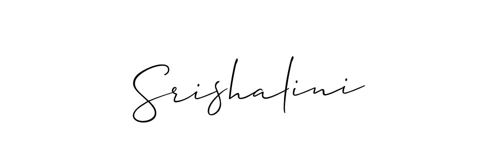 Make a beautiful signature design for name Srishalini. With this signature (Allison_Script) style, you can create a handwritten signature for free. Srishalini signature style 2 images and pictures png