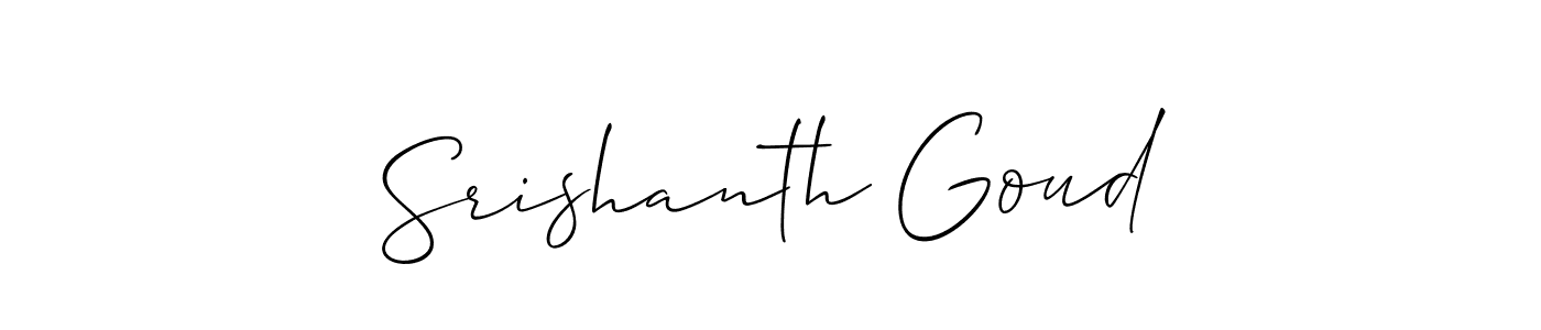 This is the best signature style for the Srishanth Goud name. Also you like these signature font (Allison_Script). Mix name signature. Srishanth Goud signature style 2 images and pictures png