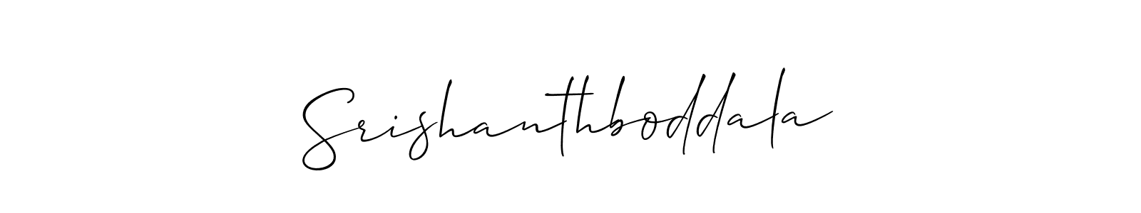 Make a short Srishanthboddala signature style. Manage your documents anywhere anytime using Allison_Script. Create and add eSignatures, submit forms, share and send files easily. Srishanthboddala signature style 2 images and pictures png