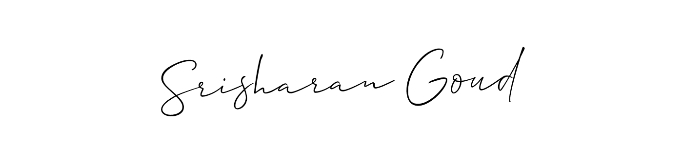 How to make Srisharan Goud name signature. Use Allison_Script style for creating short signs online. This is the latest handwritten sign. Srisharan Goud signature style 2 images and pictures png