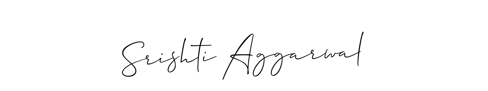 Srishti Aggarwal stylish signature style. Best Handwritten Sign (Allison_Script) for my name. Handwritten Signature Collection Ideas for my name Srishti Aggarwal. Srishti Aggarwal signature style 2 images and pictures png
