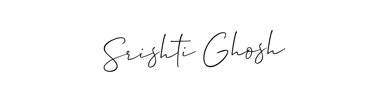 Use a signature maker to create a handwritten signature online. With this signature software, you can design (Allison_Script) your own signature for name Srishti Ghosh. Srishti Ghosh signature style 2 images and pictures png