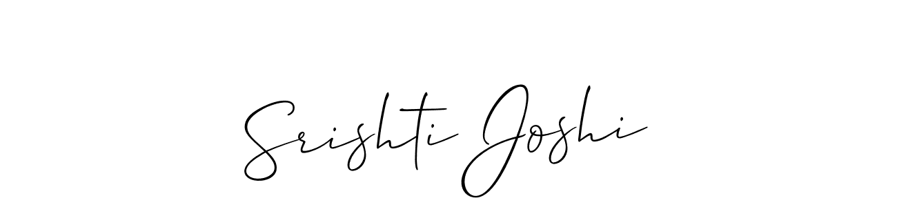 Also we have Srishti Joshi name is the best signature style. Create professional handwritten signature collection using Allison_Script autograph style. Srishti Joshi signature style 2 images and pictures png