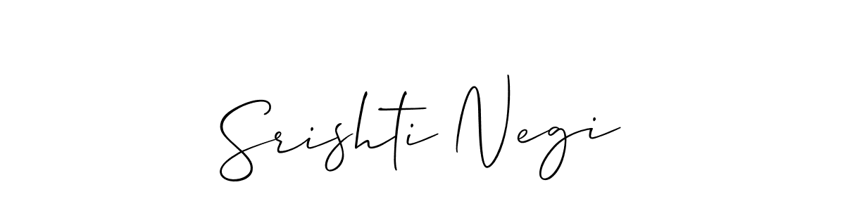 It looks lik you need a new signature style for name Srishti Negi. Design unique handwritten (Allison_Script) signature with our free signature maker in just a few clicks. Srishti Negi signature style 2 images and pictures png