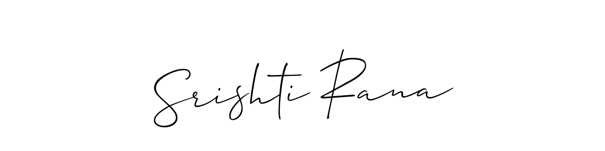 This is the best signature style for the Srishti Rana name. Also you like these signature font (Allison_Script). Mix name signature. Srishti Rana signature style 2 images and pictures png