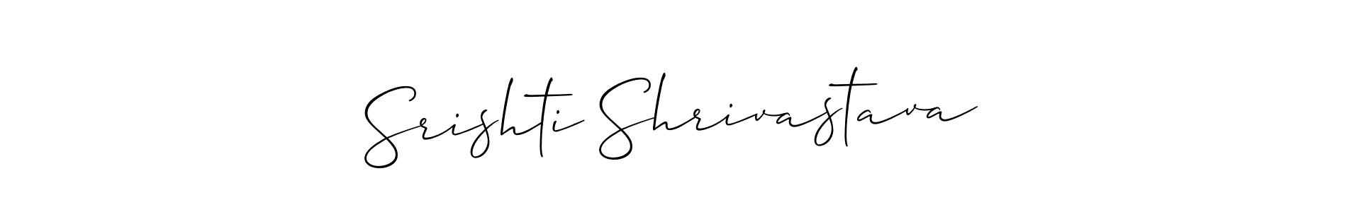 Create a beautiful signature design for name Srishti Shrivastava. With this signature (Allison_Script) fonts, you can make a handwritten signature for free. Srishti Shrivastava signature style 2 images and pictures png