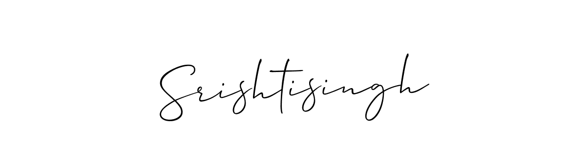 Also we have Srishtisingh name is the best signature style. Create professional handwritten signature collection using Allison_Script autograph style. Srishtisingh signature style 2 images and pictures png