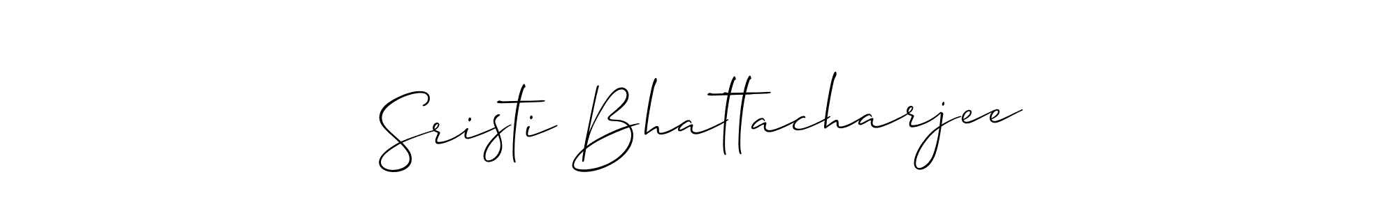 Also You can easily find your signature by using the search form. We will create Sristi Bhattacharjee name handwritten signature images for you free of cost using Allison_Script sign style. Sristi Bhattacharjee signature style 2 images and pictures png