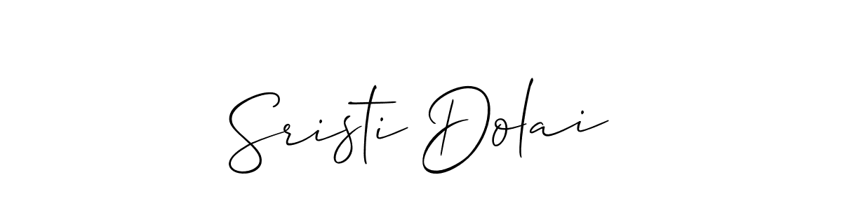 It looks lik you need a new signature style for name Sristi Dolai. Design unique handwritten (Allison_Script) signature with our free signature maker in just a few clicks. Sristi Dolai signature style 2 images and pictures png