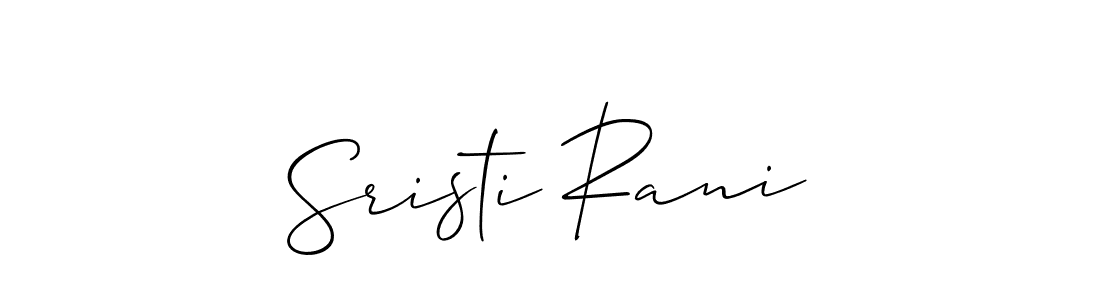 Use a signature maker to create a handwritten signature online. With this signature software, you can design (Allison_Script) your own signature for name Sristi Rani. Sristi Rani signature style 2 images and pictures png