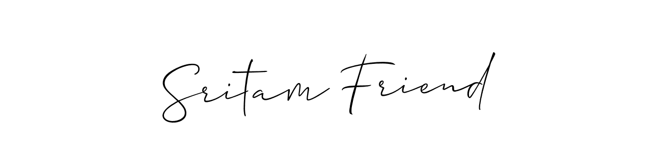 Make a beautiful signature design for name Sritam Friend. With this signature (Allison_Script) style, you can create a handwritten signature for free. Sritam Friend signature style 2 images and pictures png