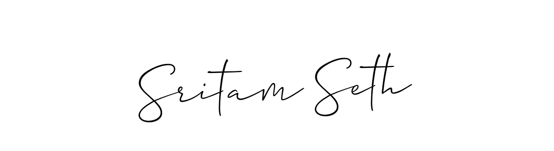 Allison_Script is a professional signature style that is perfect for those who want to add a touch of class to their signature. It is also a great choice for those who want to make their signature more unique. Get Sritam Seth name to fancy signature for free. Sritam Seth signature style 2 images and pictures png