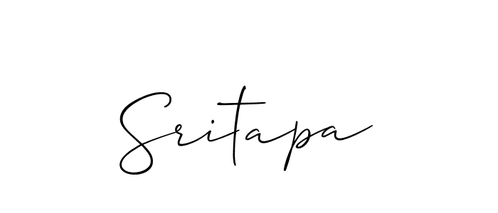 Create a beautiful signature design for name Sritapa. With this signature (Allison_Script) fonts, you can make a handwritten signature for free. Sritapa signature style 2 images and pictures png