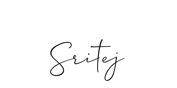 Also we have Sritej name is the best signature style. Create professional handwritten signature collection using Allison_Script autograph style. Sritej signature style 2 images and pictures png