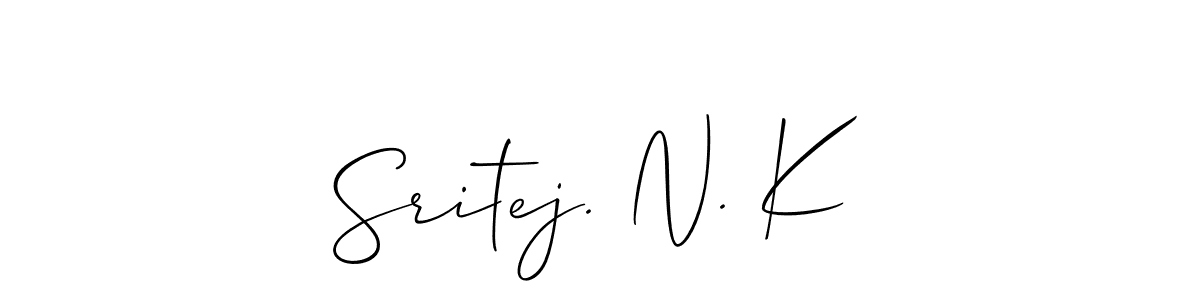 Make a beautiful signature design for name Sritej. N. K. Use this online signature maker to create a handwritten signature for free. Sritej. N. K signature style 2 images and pictures png