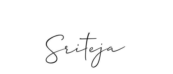 Create a beautiful signature design for name Sriteja. With this signature (Allison_Script) fonts, you can make a handwritten signature for free. Sriteja signature style 2 images and pictures png