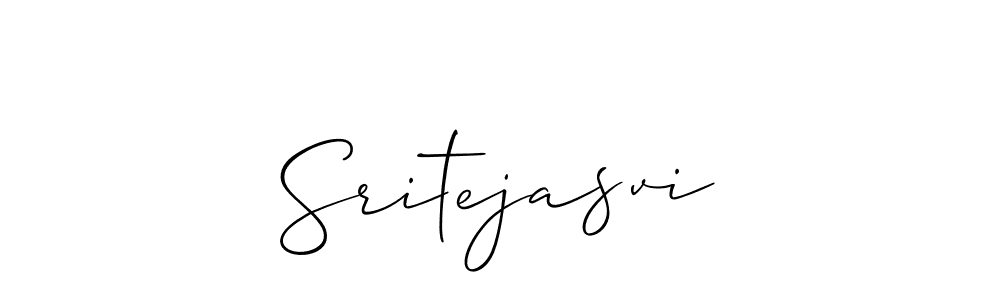 It looks lik you need a new signature style for name Sritejasvi. Design unique handwritten (Allison_Script) signature with our free signature maker in just a few clicks. Sritejasvi signature style 2 images and pictures png