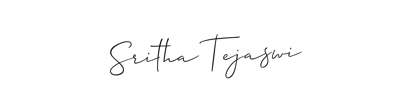 Also we have Sritha Tejaswi name is the best signature style. Create professional handwritten signature collection using Allison_Script autograph style. Sritha Tejaswi signature style 2 images and pictures png