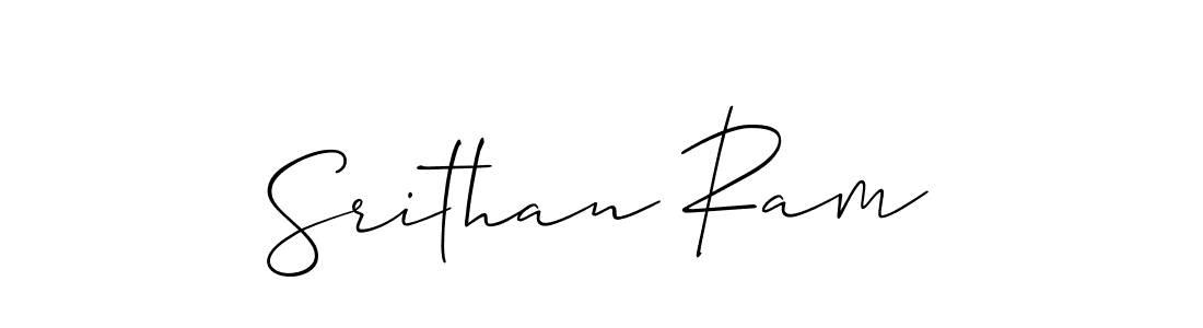 How to make Srithan Ram name signature. Use Allison_Script style for creating short signs online. This is the latest handwritten sign. Srithan Ram signature style 2 images and pictures png