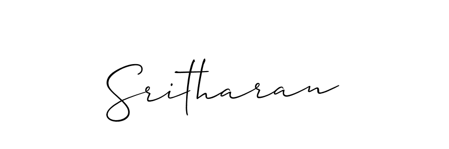 How to make Sritharan signature? Allison_Script is a professional autograph style. Create handwritten signature for Sritharan name. Sritharan signature style 2 images and pictures png