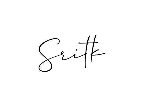 if you are searching for the best signature style for your name Sritk. so please give up your signature search. here we have designed multiple signature styles  using Allison_Script. Sritk signature style 2 images and pictures png