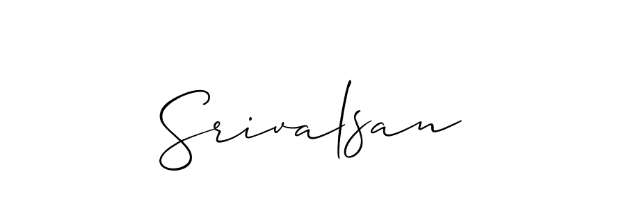 You should practise on your own different ways (Allison_Script) to write your name (Srivalsan) in signature. don't let someone else do it for you. Srivalsan signature style 2 images and pictures png