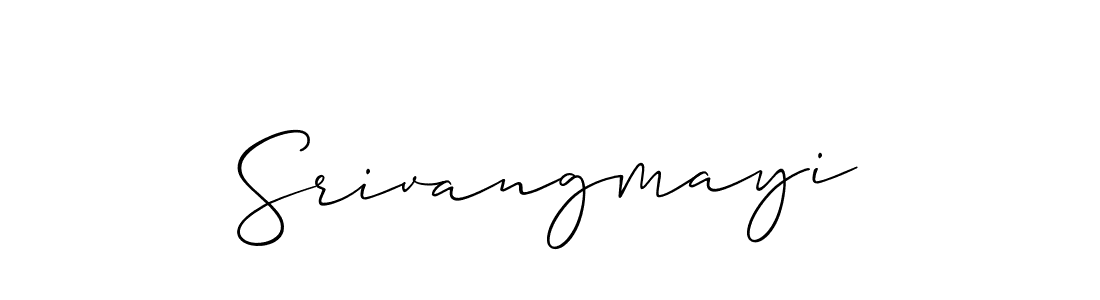 Similarly Allison_Script is the best handwritten signature design. Signature creator online .You can use it as an online autograph creator for name Srivangmayi. Srivangmayi signature style 2 images and pictures png