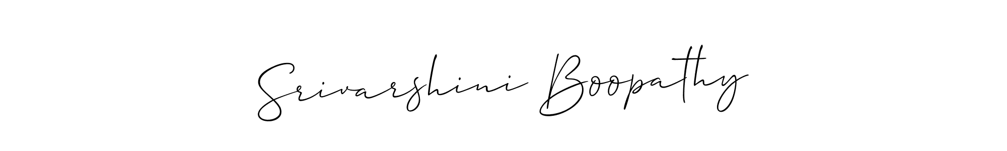 Design your own signature with our free online signature maker. With this signature software, you can create a handwritten (Allison_Script) signature for name Srivarshini Boopathy. Srivarshini Boopathy signature style 2 images and pictures png