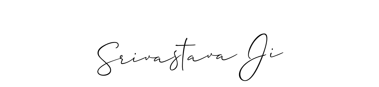 Make a beautiful signature design for name Srivastava Ji. With this signature (Allison_Script) style, you can create a handwritten signature for free. Srivastava Ji signature style 2 images and pictures png