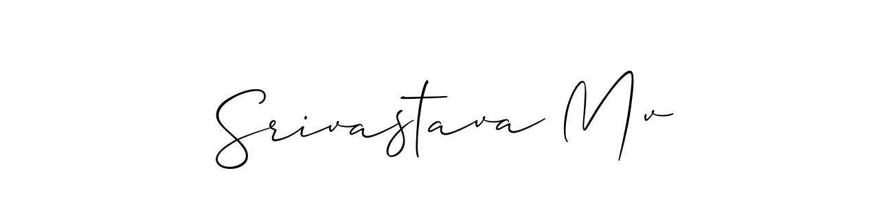 Create a beautiful signature design for name Srivastava Mv. With this signature (Allison_Script) fonts, you can make a handwritten signature for free. Srivastava Mv signature style 2 images and pictures png