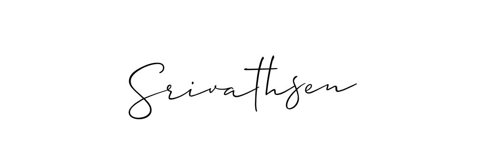 Srivathsen stylish signature style. Best Handwritten Sign (Allison_Script) for my name. Handwritten Signature Collection Ideas for my name Srivathsen. Srivathsen signature style 2 images and pictures png