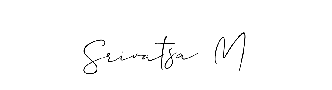 Also You can easily find your signature by using the search form. We will create Srivatsa  M name handwritten signature images for you free of cost using Allison_Script sign style. Srivatsa  M signature style 2 images and pictures png