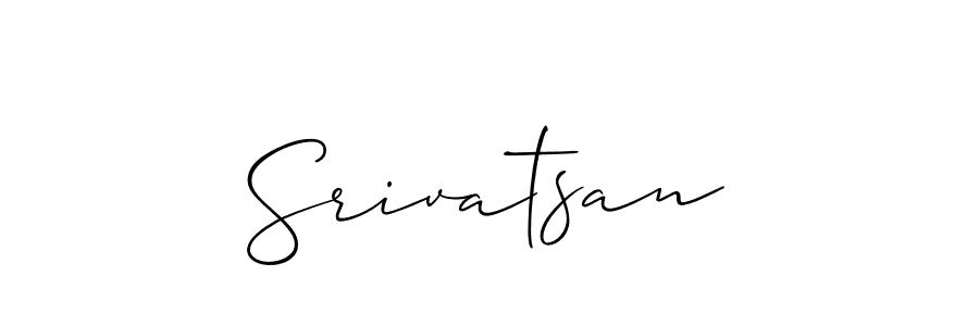 How to make Srivatsan signature? Allison_Script is a professional autograph style. Create handwritten signature for Srivatsan name. Srivatsan signature style 2 images and pictures png