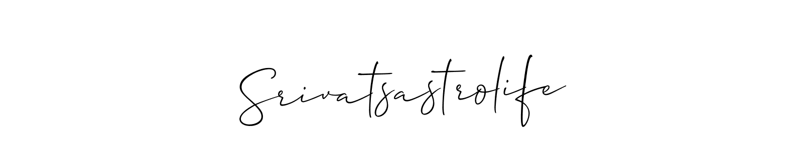 Use a signature maker to create a handwritten signature online. With this signature software, you can design (Allison_Script) your own signature for name Srivatsastrolife. Srivatsastrolife signature style 2 images and pictures png