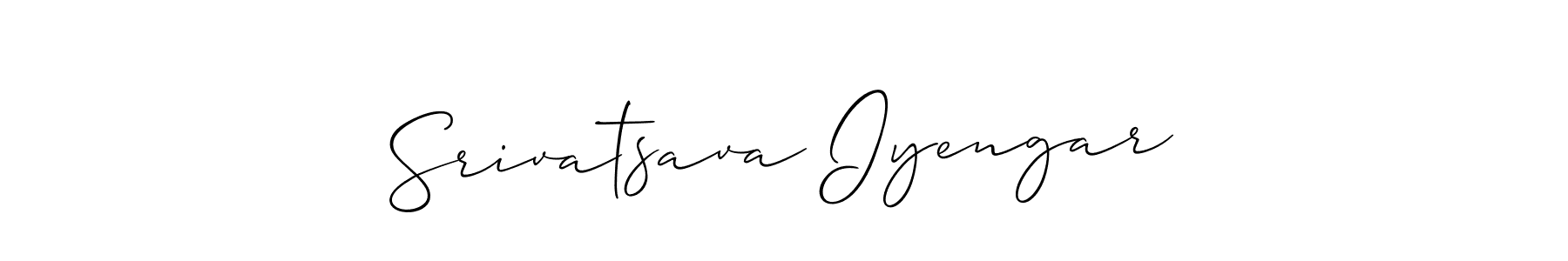 How to make Srivatsava Iyengar signature? Allison_Script is a professional autograph style. Create handwritten signature for Srivatsava Iyengar name. Srivatsava Iyengar signature style 2 images and pictures png