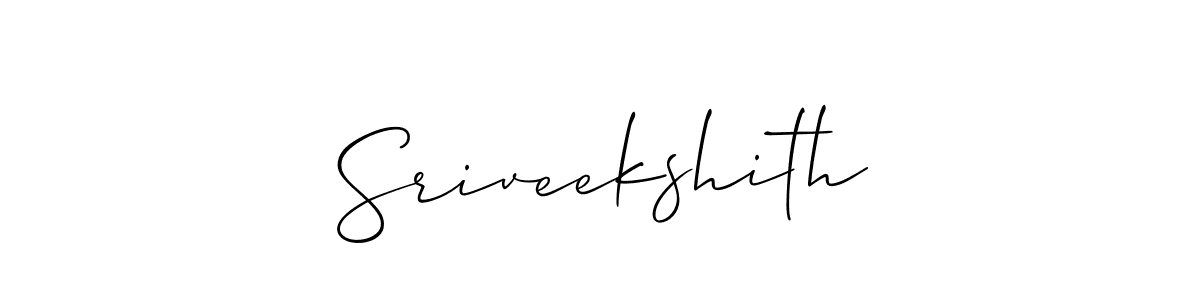 Make a beautiful signature design for name Sriveekshith. With this signature (Allison_Script) style, you can create a handwritten signature for free. Sriveekshith signature style 2 images and pictures png