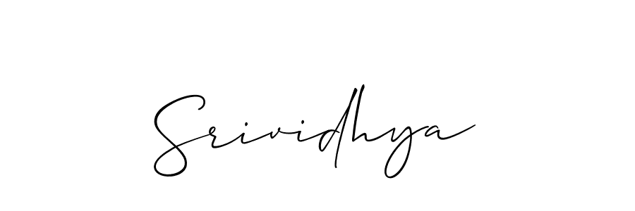Make a beautiful signature design for name Srividhya. With this signature (Allison_Script) style, you can create a handwritten signature for free. Srividhya signature style 2 images and pictures png