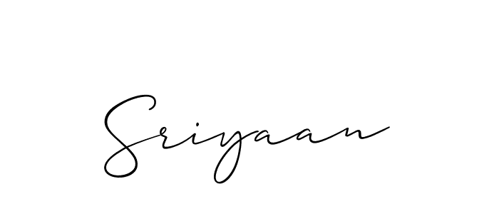 How to make Sriyaan signature? Allison_Script is a professional autograph style. Create handwritten signature for Sriyaan name. Sriyaan signature style 2 images and pictures png