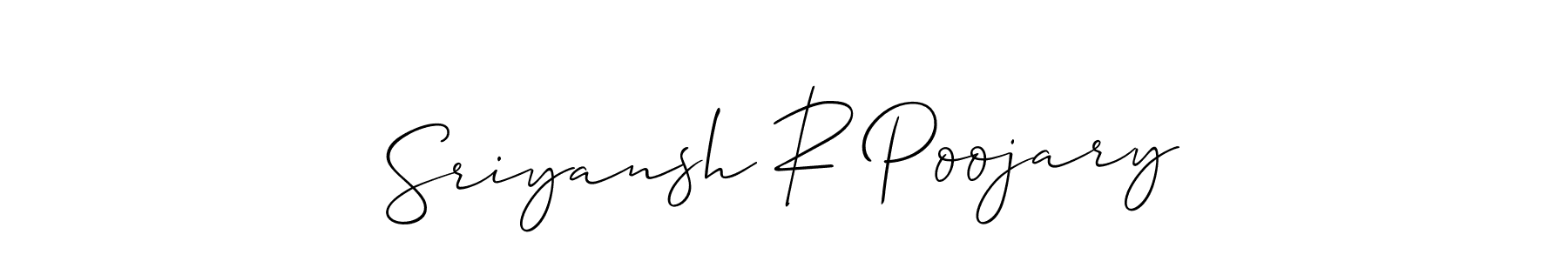 Design your own signature with our free online signature maker. With this signature software, you can create a handwritten (Allison_Script) signature for name Sriyansh R Poojary. Sriyansh R Poojary signature style 2 images and pictures png