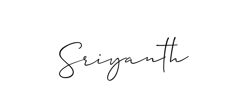 Design your own signature with our free online signature maker. With this signature software, you can create a handwritten (Allison_Script) signature for name Sriyanth. Sriyanth signature style 2 images and pictures png