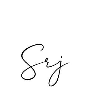 Allison_Script is a professional signature style that is perfect for those who want to add a touch of class to their signature. It is also a great choice for those who want to make their signature more unique. Get Srj name to fancy signature for free. Srj signature style 2 images and pictures png