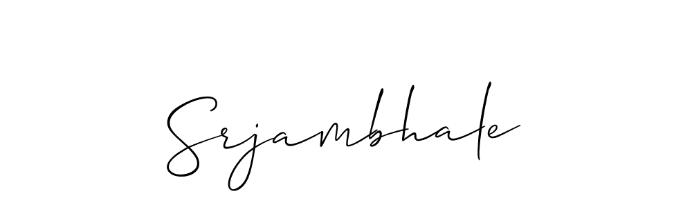 Allison_Script is a professional signature style that is perfect for those who want to add a touch of class to their signature. It is also a great choice for those who want to make their signature more unique. Get Srjambhale name to fancy signature for free. Srjambhale signature style 2 images and pictures png