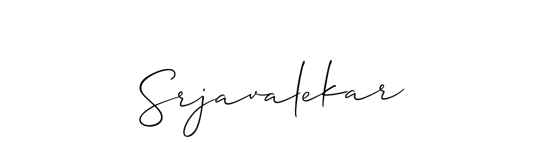 You should practise on your own different ways (Allison_Script) to write your name (Srjavalekar) in signature. don't let someone else do it for you. Srjavalekar signature style 2 images and pictures png