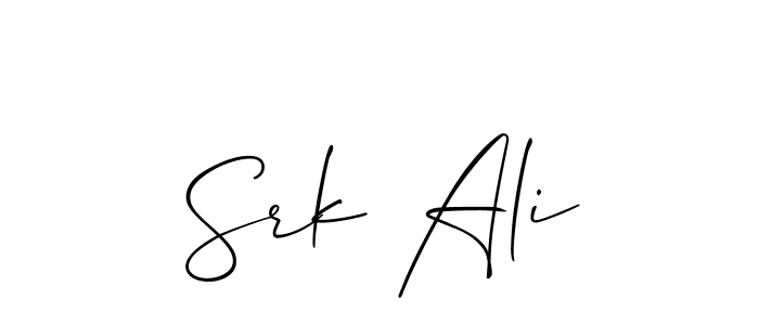 You can use this online signature creator to create a handwritten signature for the name Srk Ali. This is the best online autograph maker. Srk Ali signature style 2 images and pictures png